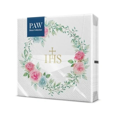 Abbildung von PAW Servietten 3 lagig (33 x 33 cm) I 20 Stück Perfekt für Geburtstage, Partys, Hochzeiten, Kommunion und Feiern Papierservietten Bunt Lavendel, Blumen Farbe: Fragrant Lavender