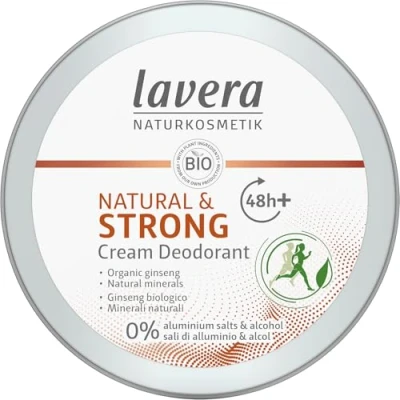 Abbildung von lavera, Deo Creme NATURAL STRONG vegan Naturkosmetik Bio Ginseng Natürliche Mineralien ohne Aluminium 48 Stunden Schutz 50 ml, 1 stück