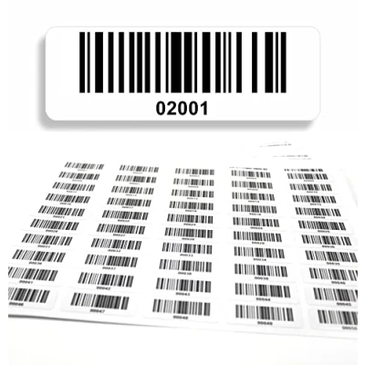 Abbildung von Barcodeetiketten 2001 3000 fortlaufend 5 stellig DGUV Prüfung Barcode Etiketten 1.000 Stck Strichcode Elektrotechnik Code128 selbstklebend 50x17mm (02001 03000)