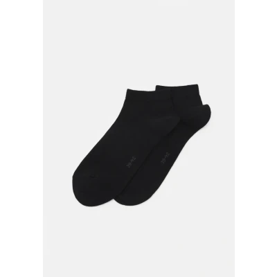 Abbildung von FALKE Damen Socken Happy Double Pack W So Baumwolle einfarbig 2 Paar, Schwarz Black 3000, 35 38