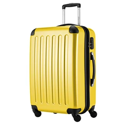 Abbildung von HAUPTSTADTKOFFER Alex Mittelgroßer Hartschalenkoffer, 4 Rollen, Koffer, Trolley, Rollkoffer, Reisekoffer, Volumenerweiterung, 65 cm, 74 Liter, Gelb