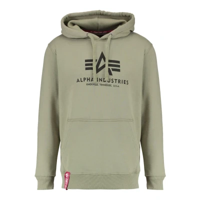 Abbildung von Alpha Industries Basic Kapuzenpullover, Größe: XXL, Oliv