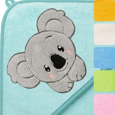 Abbildung von Morgenstern Kapuzenhandtuch Baby Handtuch Kapuze 100x100 cm Baumwolle Oeko TEX Koala