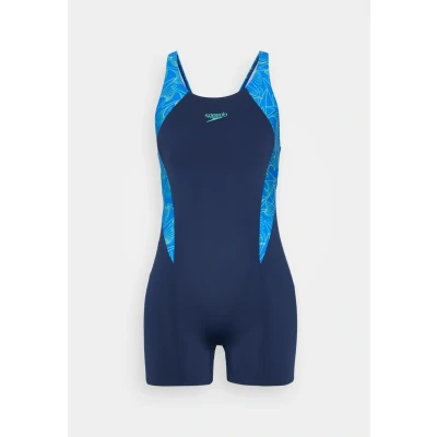 Abbildung von Speedo Boomstar Splice Legsuit Badeanzug, Damen, Größe: 44, Lagoon blue