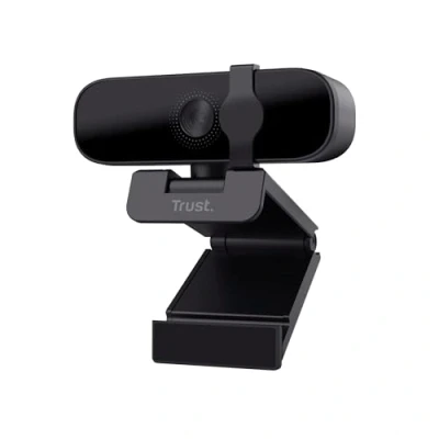 Abbildung von Trust Tanor 1080p Webcam PC, Full HD USB Web Cam mit Blickschutzfilter, PC Kamera Mikrofon, Fixfokus 30 FPS, 85% Recyclingkunststoff, Videokamera für Laptop Desktop Mac Windows Zoom Teams