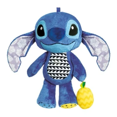 Abbildung von Clementoni Disney Stitch Erste Aktivitäten Plüsch, Interaktives Hänge Spielzeug mit Klangeffekten und verschiedenen Materialien, Waschbar, Fördert sensorische Fähigkeiten, Ab 3 Monaten