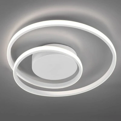 Abbildung von Reality Leuchten LED Deckenleuchte Zibal R62911131, Metall Weiß matt, inklusiv 22 Watt LED, Switch Dimmer