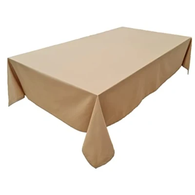 Abbildung von Hochwertige Tischdecke Tischwäsche aus 100% Baumwolle Kollektion Konzept, Farbe &amp; Größe wählbar (Tischdecke 150x300cm, Camel)