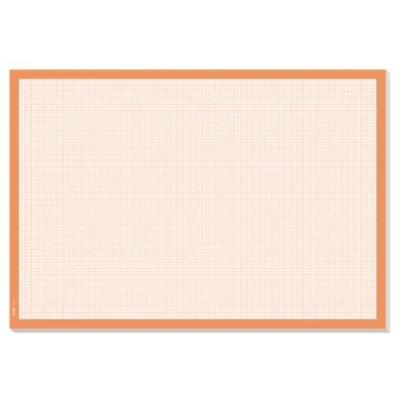 Abbildung von SIGEL HO270 Papier Schreibtischunterlage zum Abreißen, Millimeterpapier Block, ca. DIN A2 extra groß, orange, 30 Blatt, Schreibunterlage, aus nachhaltigem