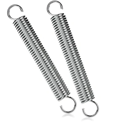 Abbildung von com four® 2X Spannfeder mit Doppelhaken Sprungfeder für Zelt, Markise, Wohnwagen Befestigungs Zubehör Trampolin Zugfeder Sonnensegel Stahlfeder (2 Stück Spannfeder)