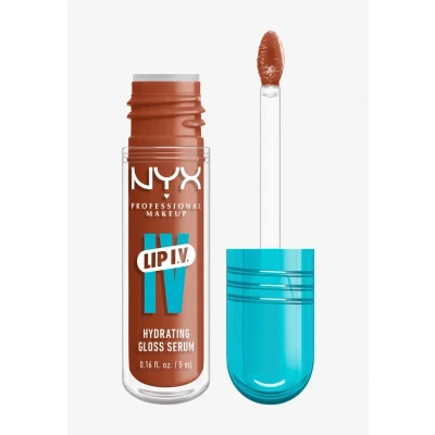Abbildung von NYX Professional Makeup Gloss Serum Lip IV, Caramel Drip, feuchtigkeitsspendender Lipgloss für glänzende Lippen im Wet Look, 5 ml