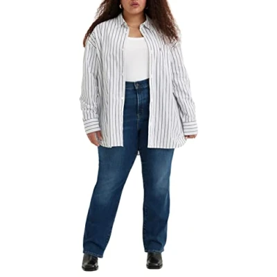 Abbildung von Levi&#039;s plus 724 HIGH RISE Straight Jeans Leg, Damen, Größe: 52x32, Blue wave dark