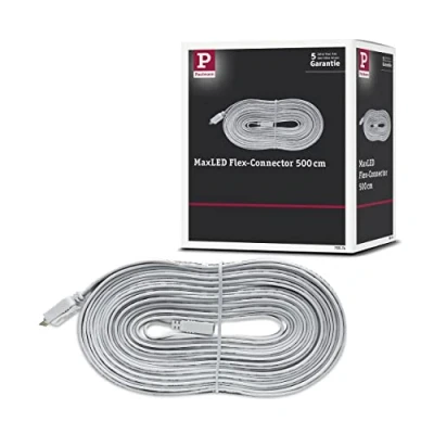 Abbildung von Paulmann 70574 MaxLED Verbindungskabel für LED Strip 5 m Verlängerungskabel Stripe Zubehör Überbrückung Weiß Ausgleich von Unebenheiten Polig
