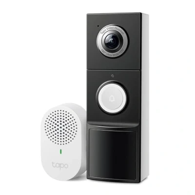 Abbildung von Tapo D235 Video Türklingel Akku/Festverdrahtet (Video Doorbell) Mit Kamera, 2K 5MP, Farbe Nachtsicht, 180 ultrabreiten Sichtfeld, 10000 mAh Nicht entfernbarer Akku, Chime, Alexa