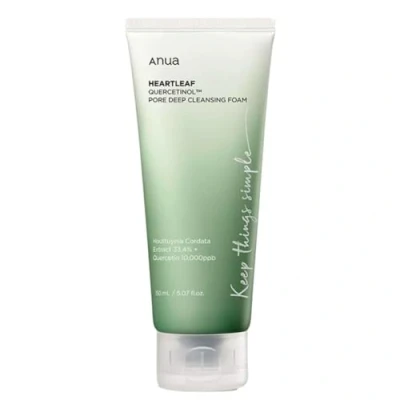 Abbildung von ANUA Heartleaf Quercetinol Porentiefenreinigungsschaum, Gesichtsreiniger, für doppelte Reinigung, BHA, Hyaluronsäure, Glycerin, Mitesserentferner, (150 ml)