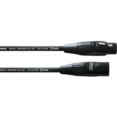 Abbildung von CORDIAL Kabel micro XLR 1,5m MICROPHONE Essentials symmetrisch Rean Silber