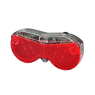 Abbildung von Fischer Fahrrad LED Rücklicht mit Batterie und integriertem Reflektor, Spritzwasserschutz nach IP44, StVZO zugelassen
