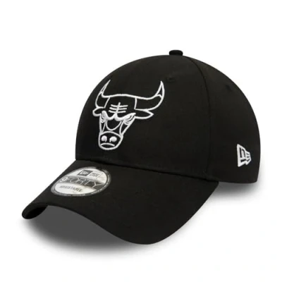 Abbildung von New Era Chicago Bulls NBA Essential Outline Schwarz Verstellbare 9Forty Cap One Size