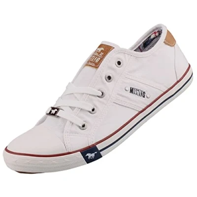 Abbildung von MUSTANG Damen Canvas Sneaker Weiß, Schuhgröße:EUR 41