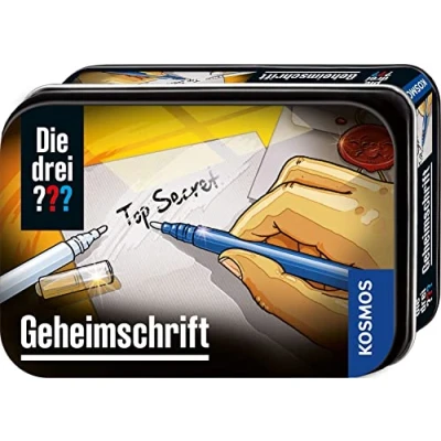 Abbildung von Die drei ??? Geheimschrift von KOSMOS, Detektiv Gadget, Spielzeug, Agenten Ausrüstung für Kinder ab 8 Jahre, Fragezeichen Ausrüstung, Detektivset