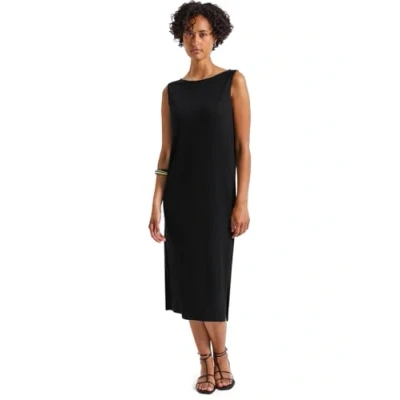 Abbildung von STREET ONE Damen 1408930 Ärmelloses Rippstrukturkleid, Black, 36
