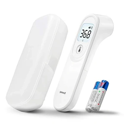 Abbildung von yuwell Fieberthermometer Kontaktlos, Infrarot Stirnthermometer für Baby und Erwachsene, Berührungsloses Digitalthermometer mit Sofortiger, Genauer Ablesung, Fieberalarm Aufbewahrungsbox
