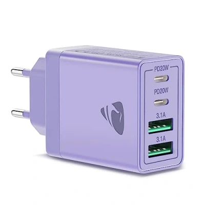 Abbildung von USB C Ladegerät,4 Ports 40W Mehrfach Schnellladegerät und A,PD 3.0 Power Adapter Stecker Ladeadapter Netzteil für iPhone 14 Pro Max 13 12 11 SE 2020 XS XR 8 7,iPad,Samsung,Handys