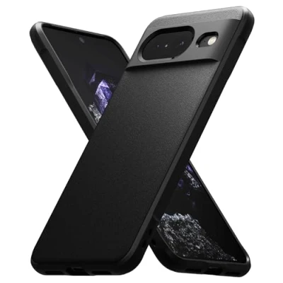 Abbildung von Ringke Onyx Case Kompatibel mit Google Pixel 8 Hülle, Verbesserte Griffigkeit Rutschfestes Mattierte TPU Handyhülle für 5G (2023) Black