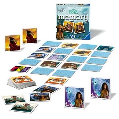 Abbildung von Ravensburger Raya &amp; The Last Dragon Mini Memory Spiel Passende Bilder Snap Paare Spiele für Kinder ab 3 Jahren