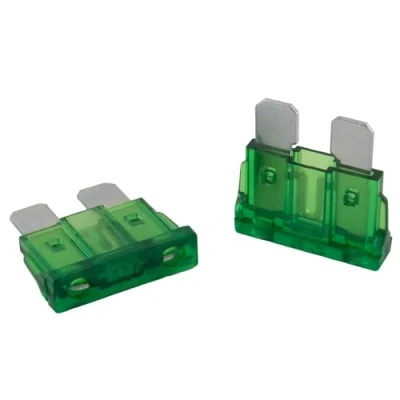 Abbildung von 5 Stk. SeKi Standard ATO Flachstecksicherung 30A grün; Auto Sicherung 19mm Flachsicherung 32V/DC Boot Wohnwagen