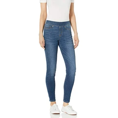 Abbildung von Amazon Essentials Damen Pull On Stretch Jeggings mit mittelhohem Bund (in Übergrößen erhältlich), Mittelblau, 42