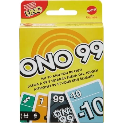 Abbildung von Mattel Games HHL37 ONO 99 Kartenspiel für Kinder &amp; Familien, 2 bis 6 Spieler, Zahlen addieren, Geschenk 7 Jahre und älter