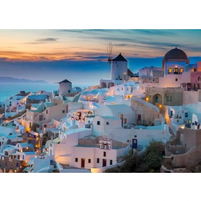 Abbildung von Ravensburger Puzzle 12000663 Abend in Santorini, Griechenland 1000 Teile für Erwachsene und Kinder ab 14 Jahren,