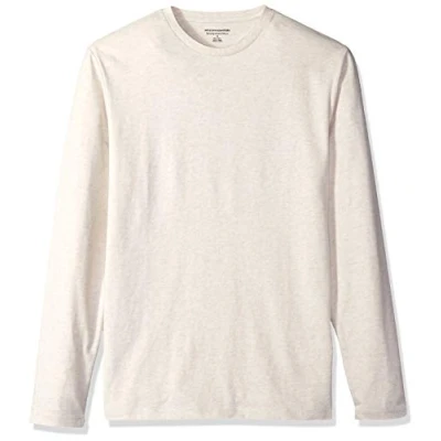 Abbildung von Amazon Essentials Herren Langärmeliges T Shirt, Schmale Passform, Haferbeige Meliert, XL