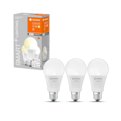 Abbildung von LEDVANCE Smarte LED Lampe mit WiFi Technologie, Sockel E27, Dimmbar, Warmweiß (2700 K), ersetzt Glühlampen 100 W, SMART+ Classic Dimmable, 1er Pack