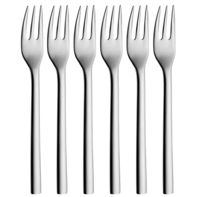 Abbildung von WMF Nuova Kuchengabel Set 6 teilig, 16 cm, Cromargan Edelstahl poliert, glänzend, spülmaschinengeeignet