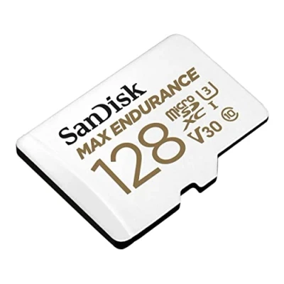 Abbildung von SanDisk MAX Endurance Video Monitoring for Dashcams &amp; Home 128 GB microSDXC Memory Card + SD Adaptor 60,000 Hours