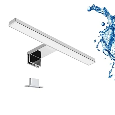 Abbildung von LIGHTWORLD24 Welt der Lichter LED Spiegelleuchte I Badleuchte Schminklicht Badezimmer Aufbauleuchte Schrank Beleuchtung Klemmleuchte Neutral weiß 230 V 550LM IP44 30CM 5W