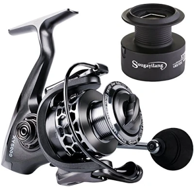 Abbildung von sougayilang Angelrolle 13 + 1BB Leichtes Ultra Glatte Aluminium Spinning Fishing Reel mit Graphit Spule
