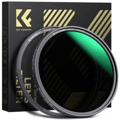 Abbildung von K&amp;F Concept ND Filter 82mm Magnetischer Variabler Graufilter ND8 128 (3 7 Stop) Neutral mit Objektivadapter, Nano Xcel