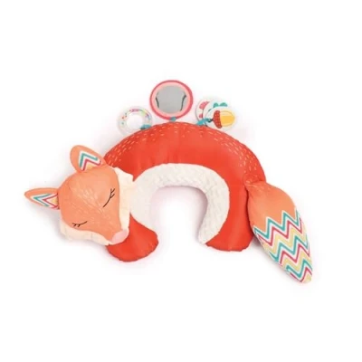 Abbildung von LUDI — Fox Activity Pillow Aktivierungsspiel für Babys ab 3 Monaten entwickelt Sinne, Spannkraft und stärkt die Muskeln in der Bauchlage 5 sensorische Aktivitäten