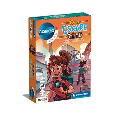 Abbildung von Clementoni Escape Game Abenteuer in Berlin spannendes Gesellschaftsspiel zum Knobeln &amp; Rätseln Familienspiel mit Hinweiskarten Requisiten ab 8 Jahren 59270