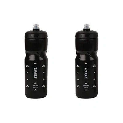 Abbildung von ZEFAL Pack Sense Soft 80 Doppelpack Fahrrad und Mountainbike Trinkflaschen Weiche, geruchlose Sportflasche BPA freie Wasserflasche Silikonsauger Schwarz, 800ML