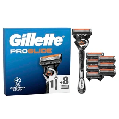 Abbildung von Gillette Fusion5 Proglide 1 Rasierer 8 Ersatzklingen mit neuem Everglide Gleitstreifen für noch sanfteres Gleiten