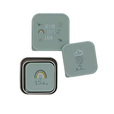 Abbildung von LÄSSIG Snackbox 3er Set Edelstahl 3 Stück Garden Explorer