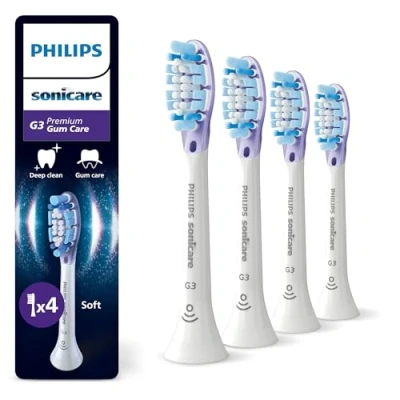 Abbildung von Philips Sonicare G3 Premium Gum Care, Original Ersatzbürstenkopf, Schwarz, 2er Pack, HX9052/88