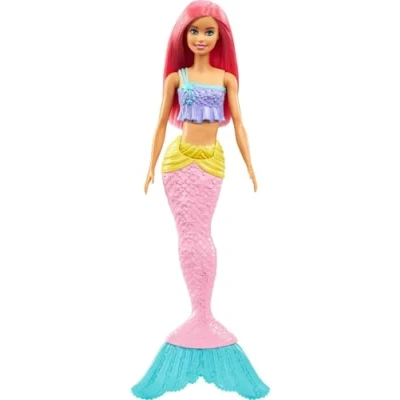 Abbildung von Barbie GGC09 Dreamtopia Meerjungfrau Puppe mit pinken Haaren, Spielzeug Geschenk für Kinder im Alter von 3 bis 7 Jahren