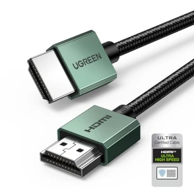 Abbildung von UGREEN 8K Flexibles und Schlankes HDMI Kabel, 2.1 Kabel 10K 60Hz 4K 120Hz DynamicHDR, HDCP, eARC, High Speed 48Gbps Aluminium kompatibel mit PS5/PS4, Xbox Series X/S/HDTV Projektor (2M)