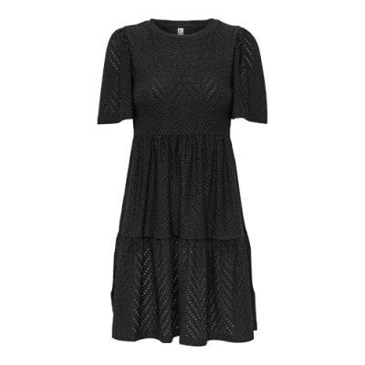 Abbildung von JDY MIT Lochstickerei Freizeitkleid, Damen, Größe: XS, Schwarz