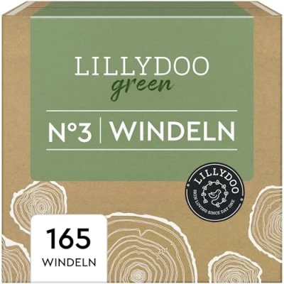 Abbildung von LILLYDOO green umweltschonende Windeln, Größe 3 (6 10 kg), Monatsbox (165 Windeln) (FSC Mix)